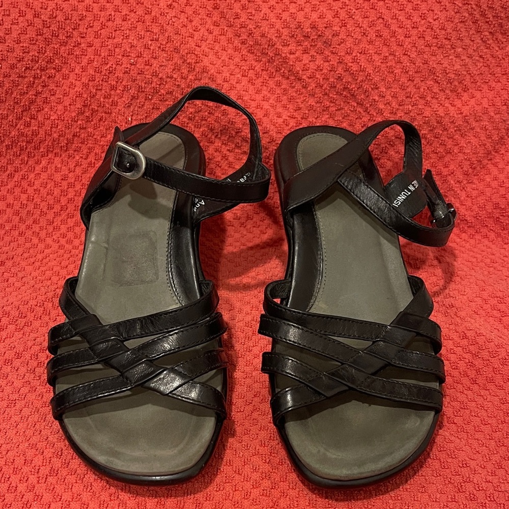 Dansko Black Strappy Sandals